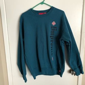 Supreme x Independent crew neck Teal (worn twice)